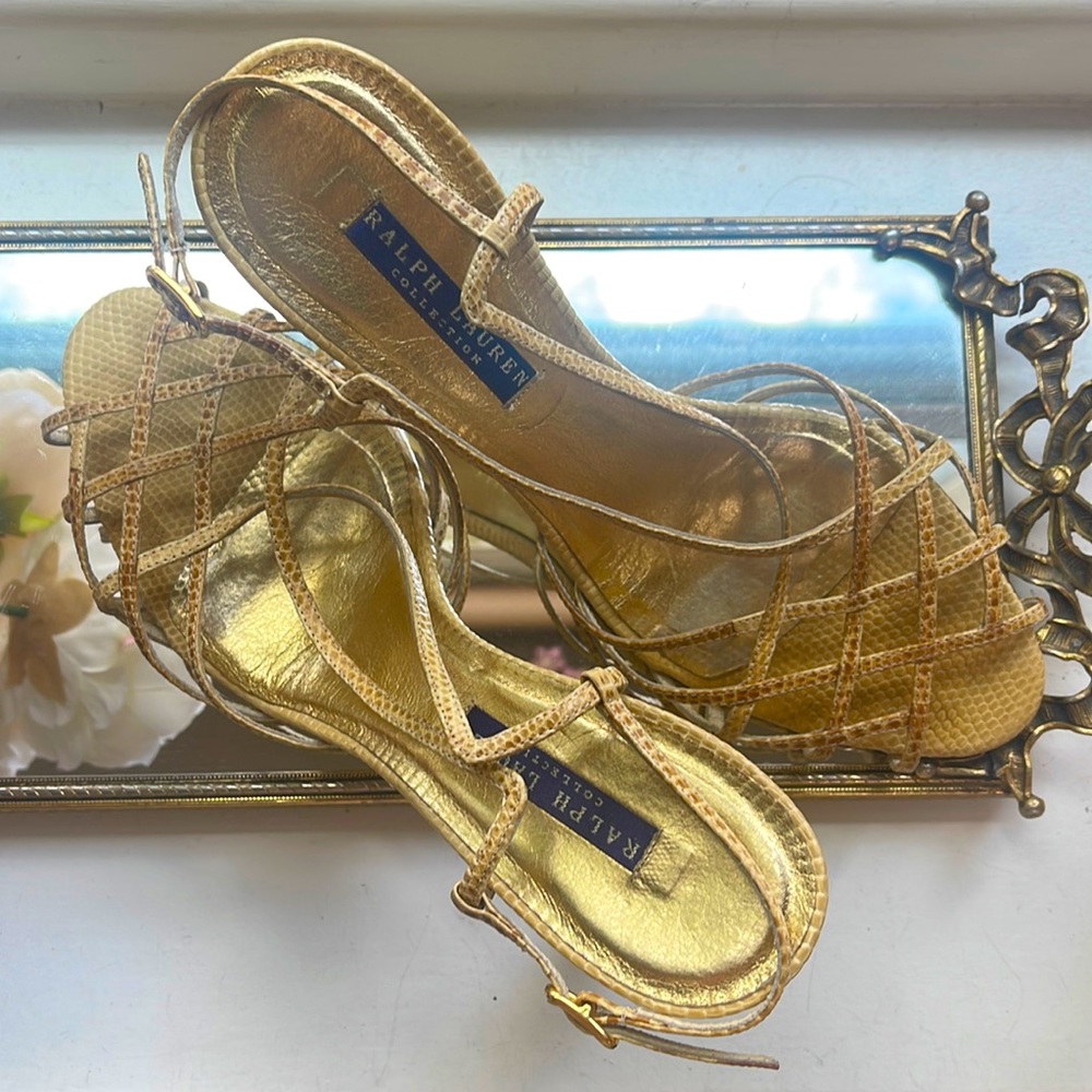 Ralph Lauren Collection Size 8B Strapy Heel